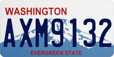 WA license plate AXM9132