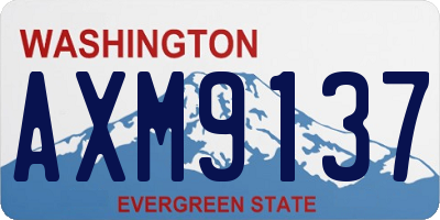 WA license plate AXM9137