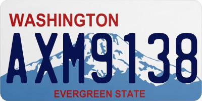WA license plate AXM9138