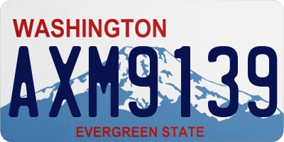 WA license plate AXM9139