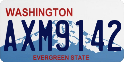 WA license plate AXM9142