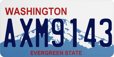 WA license plate AXM9143
