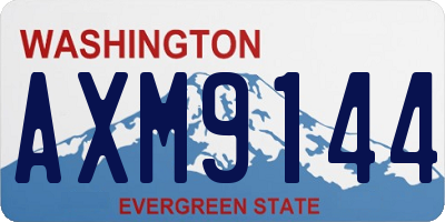 WA license plate AXM9144
