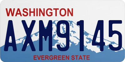WA license plate AXM9145