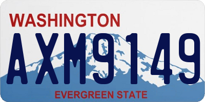 WA license plate AXM9149