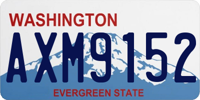 WA license plate AXM9152