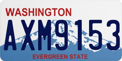 WA license plate AXM9153