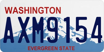 WA license plate AXM9154