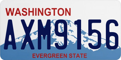 WA license plate AXM9156