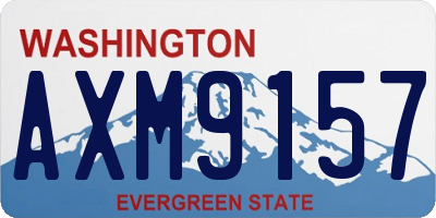 WA license plate AXM9157
