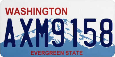 WA license plate AXM9158
