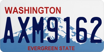 WA license plate AXM9162