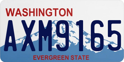 WA license plate AXM9165