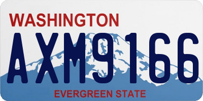 WA license plate AXM9166