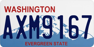 WA license plate AXM9167
