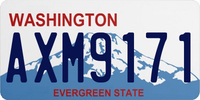 WA license plate AXM9171