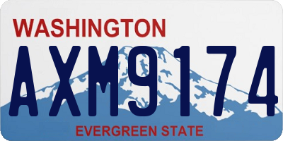 WA license plate AXM9174