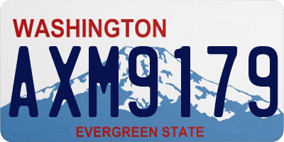WA license plate AXM9179