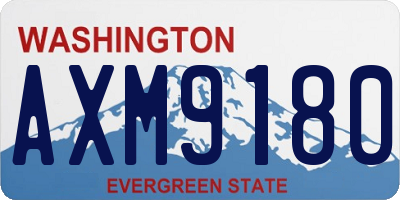WA license plate AXM9180