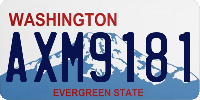 WA license plate AXM9181