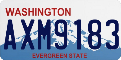 WA license plate AXM9183