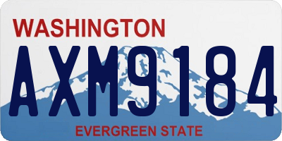 WA license plate AXM9184