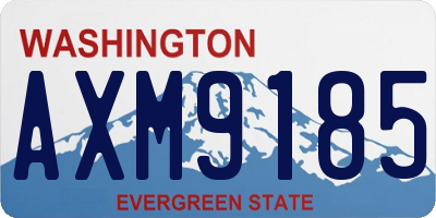 WA license plate AXM9185