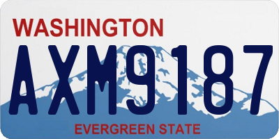 WA license plate AXM9187