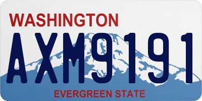 WA license plate AXM9191