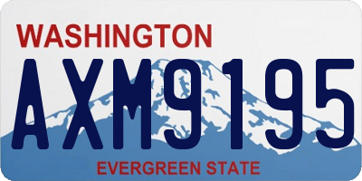 WA license plate AXM9195