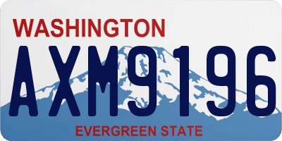 WA license plate AXM9196
