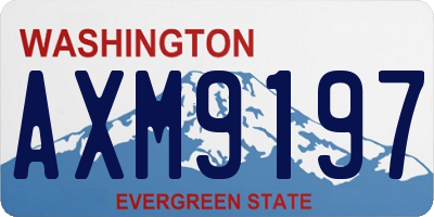WA license plate AXM9197