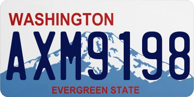 WA license plate AXM9198
