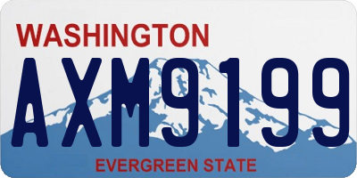 WA license plate AXM9199
