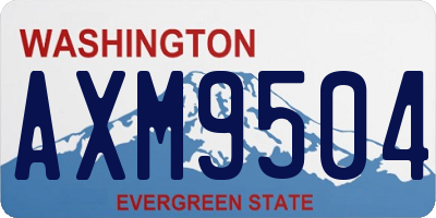 WA license plate AXM9504