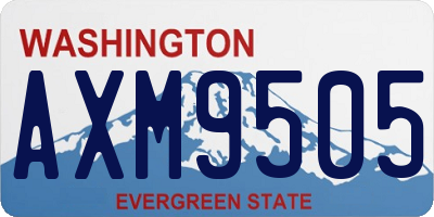 WA license plate AXM9505