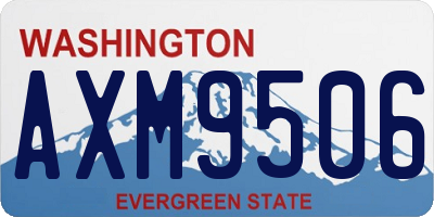 WA license plate AXM9506