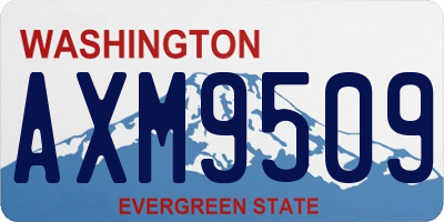 WA license plate AXM9509