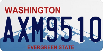 WA license plate AXM9510