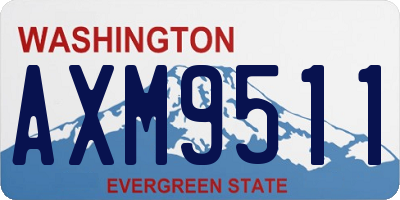 WA license plate AXM9511