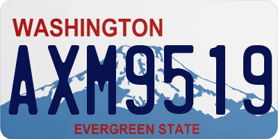 WA license plate AXM9519
