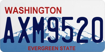 WA license plate AXM9520