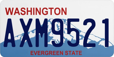 WA license plate AXM9521