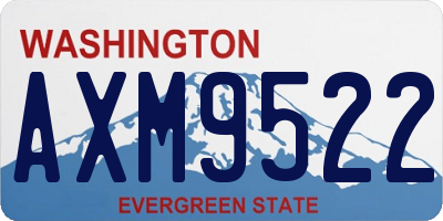 WA license plate AXM9522