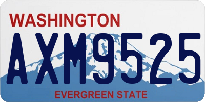 WA license plate AXM9525