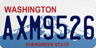 WA license plate AXM9526