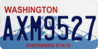 WA license plate AXM9527