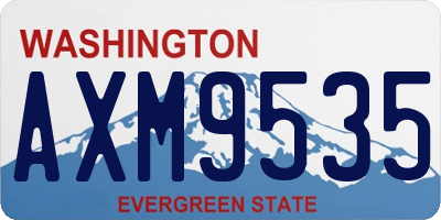 WA license plate AXM9535