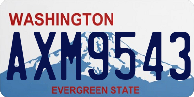 WA license plate AXM9543