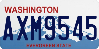 WA license plate AXM9545